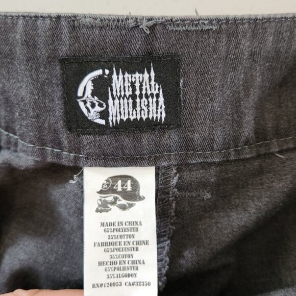 Metal Mulisha Flat Front Shorts Gray Mens Size 44 Summer - Picture 6 of 9